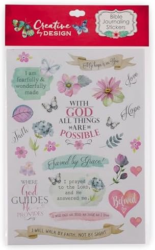 Christian Art Gifts Colorful Stickers for Bible Journaling or Adult Coloring, Scrapbooking or Craft Stickers