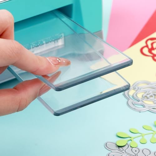 1 Pair Mini Cutting Pads for Die Cutting Machine, 5.5"x2.6" Clear Polycarbonate Plastic Mini Cutting Plates Compatiable with Sizzi* Sidekic*, Die Cutting and Embossing Sandwich Plates for Crafting