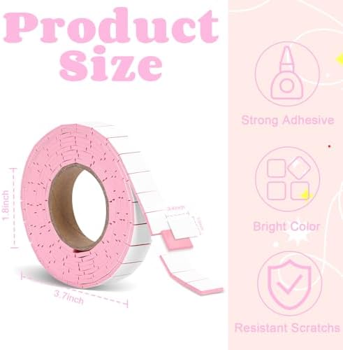 168 Pcs Foam Tape Craft Double Sided Precut 3/4 X 1/2 Inch 3D Adhesive Foam Squares Self Adhesive Dots Pink for Halloween Christmas DIY Crafts Art Sewing Supplies (1 Tape, Pink)