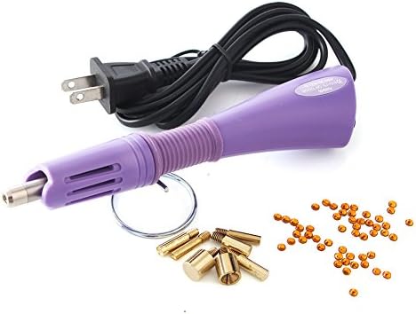 Rhinestone Applicator Gun Hotfix Tool Bedazzler Kit for DIY Crafting (Purple)