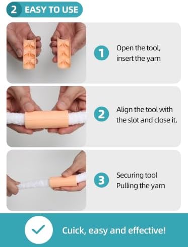 Chunky Yarn Fluffer Tool — Professional Yarn Fluffing and Restoring Tool, Suitable for Chunky Yarn and Chenille Yarn; an Essential Accessory for Hand Knitting and Crochet Blankets, Light Orange