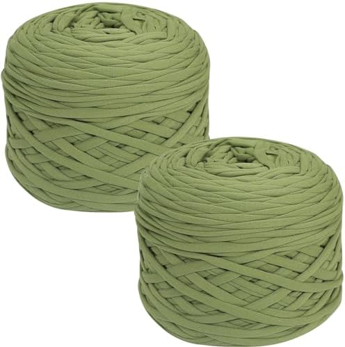 800g T-Shirt Yarn, 260 Yards Elastic Fabric Crochet DIY Avocado