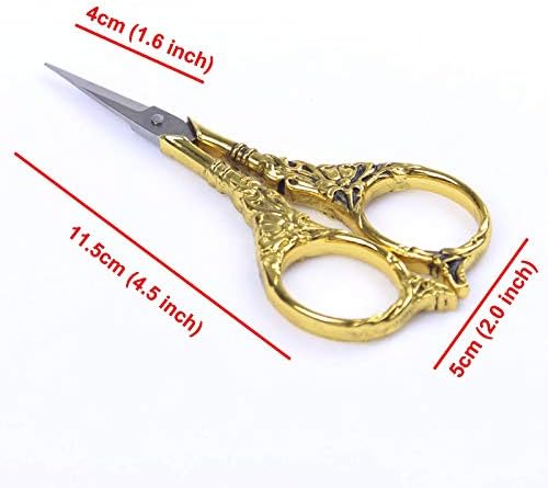 BIHRTC Vintage European Style Scissors Stainless Steel for Cross Stitch