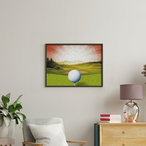 QMNBTES Paint by Numbers Kit for Adults Beginner Golf Sport Paint by Number Kits on Canvas Number Painting Drawing Paintwork DIY Oil Painting Kits for Gift Home Wall Decor