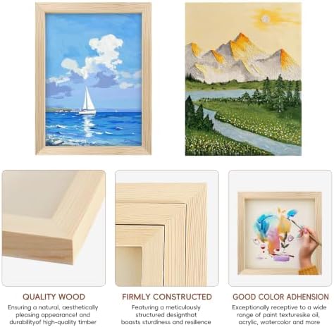 10 Pack 5x7 Inch Unfinished Wood Panel Boards for DIY Painting Art Crafts