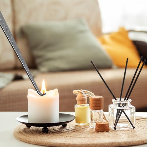 calary Candle Wick Trimmer, Candle Snuffer and Wick Dipper & Candle Accessory Set, 3 in 1 Candle Care Kit for Candle Lover (Black)