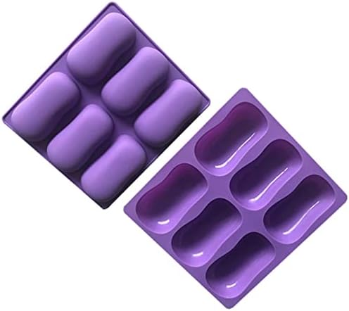 2Pcs Oval Silicone Soap Molds, Classic Oval Shaped Molds for Chocolate Jelly Candy Making