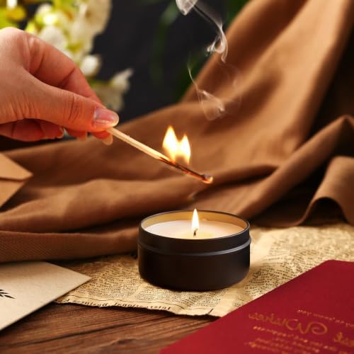 36-Pack 2.5oz Candle Tins with Lids, Metal Candle Jars for Candle Making, Empty Containers Vessels Bulk for Small Business & Beginners DIY Storage -Black