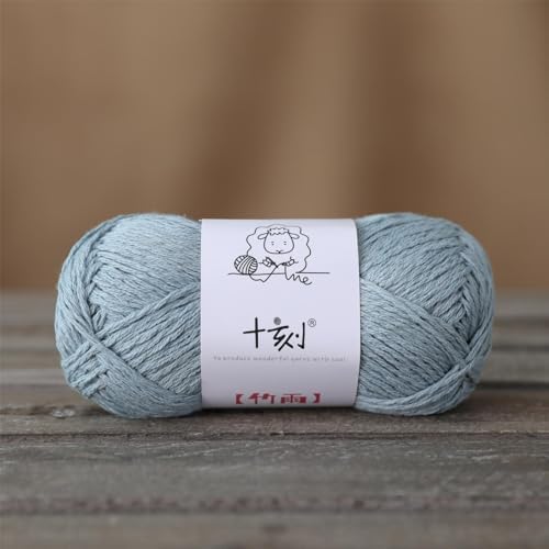 Cotton, Bamboo,Linen Blended Yarn 2 Skeins 50g/1.76oz- 11 Waterfall Blue