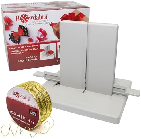 Morex Ribbon Bowdabra Combo, Bow & Favor Maker, and 100 yd Gold Wire