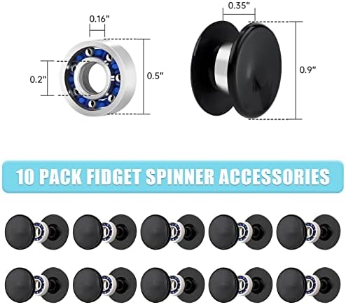 NiArt Fidget Spinner Silicone Resin Mold Kit, 5 Molds, 10 Bearings Set