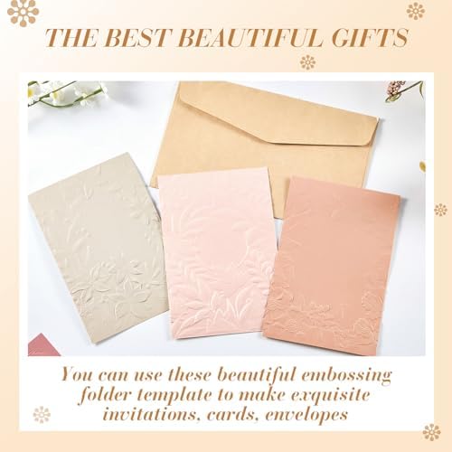 4 Pcs Geiseralie Embossing Folders for Card Making,Elegant Style