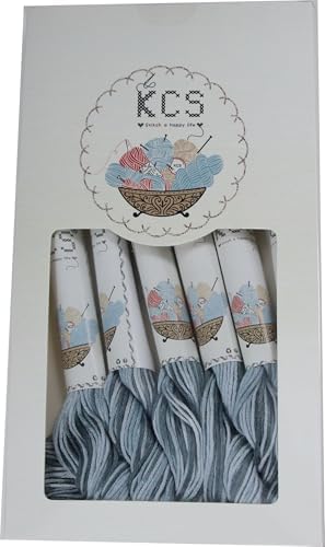 KCS Big skeins of 25 Meters Size 25 Color Variegated Cross Stitch Stranded Threads,6 skeins,53
