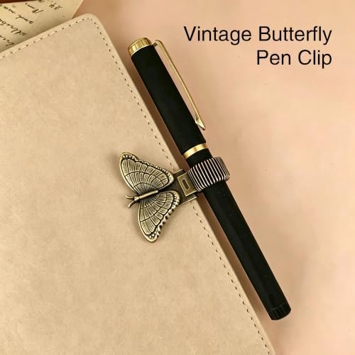 Journal Pen Holder Clip Bronze Butterfly Traveler's Notebook Accessories