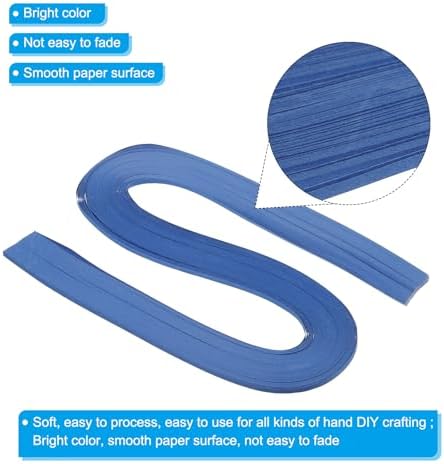 PATIKIL 240pcs Quilling Strips Paper 1/8"(3mm) 21"(54cm) Origami Paper Quilling Strip for Art DIY Hand Craft Christmas, Medium Blue