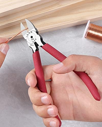 IGAN-P6 Wire Cutters (Pack of 2), 6-inch Ultra Sharp & Powerful Side-cutting Pliers with Longer Flush Cutting Edge, Ideal Wire Cutter for Crafts, Floral, Electrical & Any Clean Cut Needs