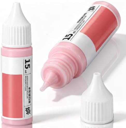 Feifeiya 2 Pcs Masking Fluid for Watercolor Painting, 15ml Capacity, Pink