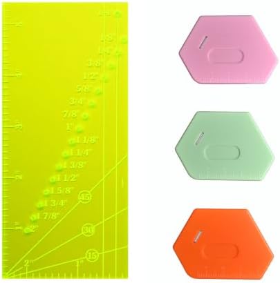 Magnetic Seam Guide for Sewing Machine with Piercing Seam Guide Ruler,Seam Gauge Ruler,Universal Sewing Machine Quilting Accessories for Hemming,Mitered Corners,Yellow