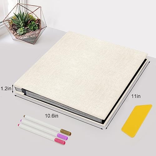 Zesthouse Photo Album Self Adhesive Pages, 60 Pages Magnetic Scrapbook Albums with Sticky Page, Photos Album Holds 8x10 & 5X7 & 4x6 & 6x8 & 3x5, Large Picture Book Ideal Gift for Family Wedding Baby