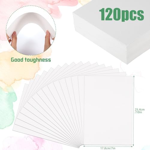 120 Sheets Watercolor Paper, 7 x 10 in, 140 Lb/300 GSM, Cold Press