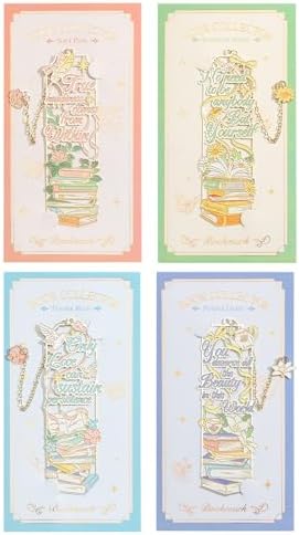 4Pcs Metal Bookmarks Cute Book Mark for Book Lovers Page Tracker Bookmark Supplies Bookmarks for Reading Women