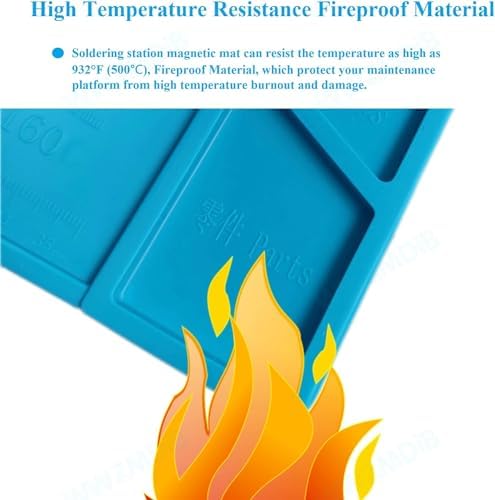 WWZMDiB Heat Resistant 932°F Silicone Soldering Work Mat（S-130【11.8 x 7.9” / 30 x 20cm】）