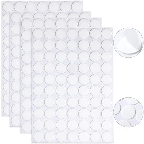 JANYUN 910 Pcs Sticky Stickers Dots, Round Putty Clear Sticky Tack Putty