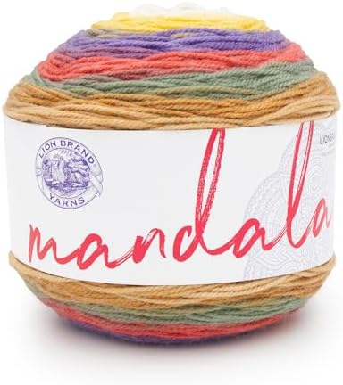 Lion Brand Yarn, Mandala DK Crochet Yarn, Moomba, Multicolor, 1 Pack