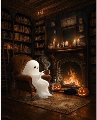 Halloween Paint by Numbers Kit for Adults,Paint by Number Adult Ghost 16x20 | Halloween Paint by Number Kit for Adults on Canvas, DIY Oil Acrylic Paints Wall Decor Gifts Pre Drawn Canvas Stress Relief