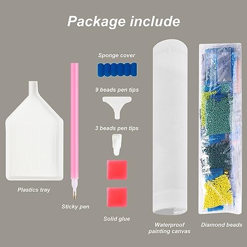 Stalente Diamond Painting Kits for Adults, 5D DIY Diamond Art Kits for Beginners Round Full Drill Diamond Painting for Home Wall Decoration Gift 12x12inch, Dog