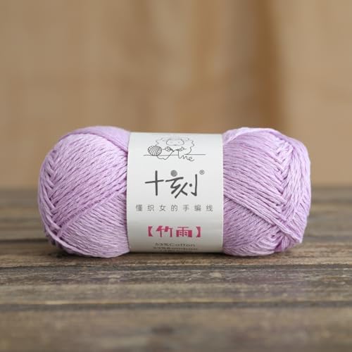 Cotton, Bamboo,Linen Blended Yarn 2 Skeins 50g/1.76oz- 23 Lavender