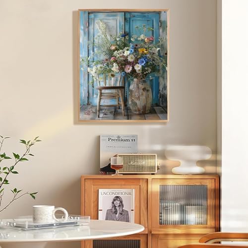 CraftBliss Flower Diamond Painting Kits for Adults - 5D Full Drill Diamond Art Set for Beginners, Mandala Floral Gem Art DIY Paint with Diamonds for Home Wall Decor, 12x16 Inch