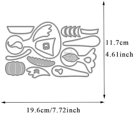 Patchwork Cartoon Peacock Metal Cutting Dies for Card Making