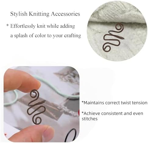 2Pcs Crochet Rings for Finger, Adjustable Open Yarn Guide Crochet Tension Ring for Crocheting Knitting Accessories Supplies Metal Yarn Tension Loop Ring for Finger (Brown), SATONBEYI