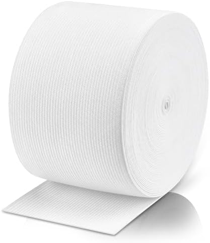 Airisoer Elastic Bands for Sewing 3 Inch x 12 Yards, White