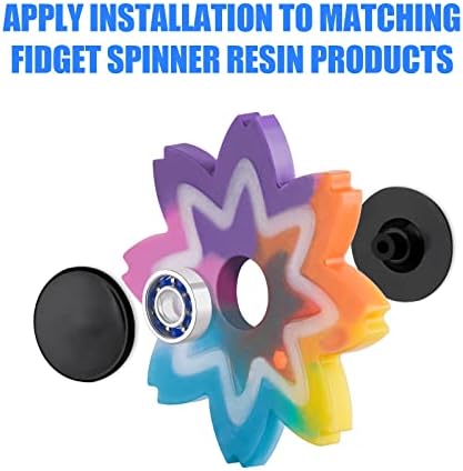 NiArt Fidget Spinner Bearings with Caps 16 Pack, Chrome Steel DIY Set | Sealed Bearing Design Keeps Dust Out for Smooth Precision Spinning, Ideal for Resin Casting Projects, Stress Relief