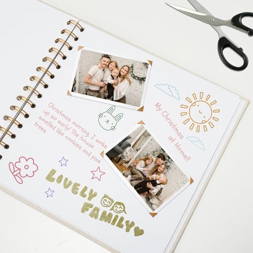 10x10 Inch Scrapbook DIY Photo Album, 40 Sheets (80 Pages), Beige