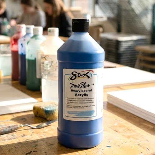 Sax Heavy Body Acrylic Paint for School and Arts and Crafts Use, Ultramarine Blue, 1 Quart