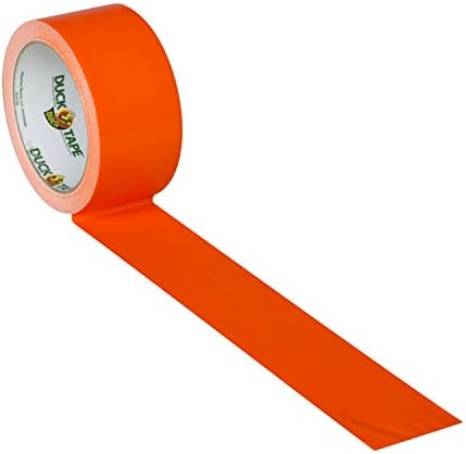 Duck Brand 1265019 Color Duct Tape, Neon Orange, 1.88 Inches x 15 Yards, Single Roll (Pack of 2)