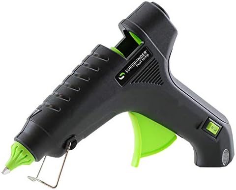 Surebonder Hot Glue Gun Full Size, Dual Temperature 40W Glue Gun for DIY, Craft, & Home Repair, Uses 7/16" Glue Sticks, Black