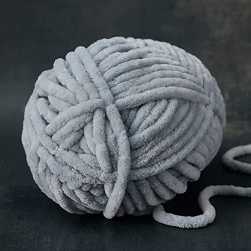 Loops & Threads Sweet Snuggles Yarn - Yarn for Knitting, Crochet, Weaving, and Arts & Crafts - Silver, Polyester, 8.8 oz