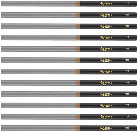 Cezanne Graphite Drawing Pencils Set - 12B, Set of 12 Break-Resistant Graphite Lead, Easy-to-Sharpen Sketch Pencils, Master Artist Quality Graphite Pencils for Technical and Artistic Drawing