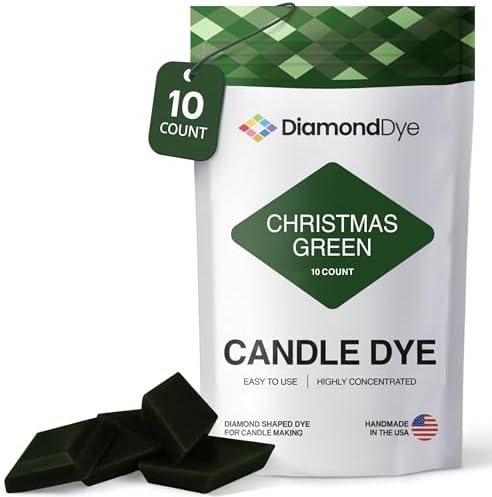 Christmas Green Candle Dye Chips, Soy & Paraffin Candle Making, 10 Pack