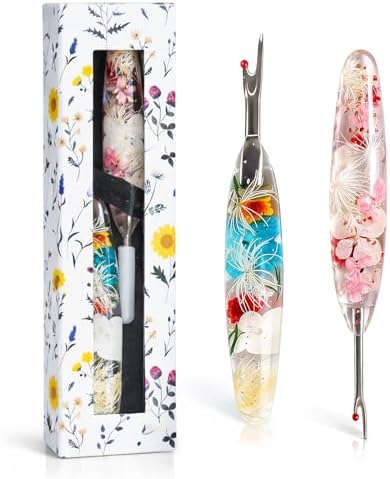 Reessy Seam Ripper Set, Small & Large Stitch Remover Tools with Resin Handles, Thread Pick Seam Cutter for Sewing, Stitch Removal, Alterations, Quilting & Crafts