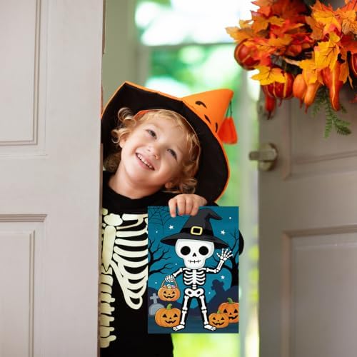 Louise Maelys 12 Pack Halloween Pre Drawn Canvas to Paint for Kids