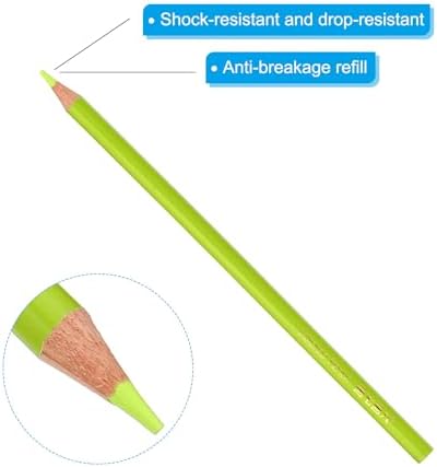 PATIKIL Light Green Colored Pencils Set,6 Pcs Oil Color Pencils Wooden Coloring Drawing Pencil for Artists Art Painting