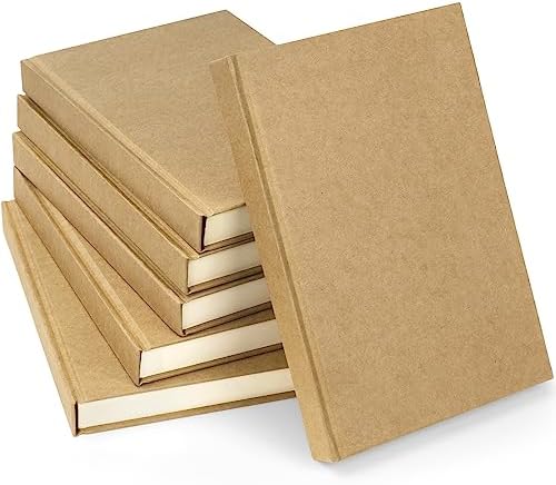 Dynta Hardcover Sketchbook Blank Notebook Bulk 6 Packs A5 Size Unlined