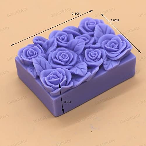 Silicone Soap Molds Kit l Soap Making Supplies l Moldes de Silicona para Resina l Candle Making Silicone Molds (Rose Flower 14204)