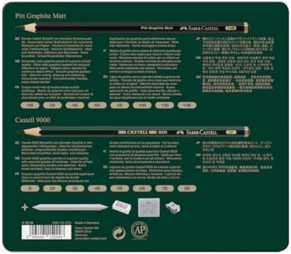 Faber-Castell Graphite Pencil Pitt Mat - 8pcs. and 9000 8pcs. in tin