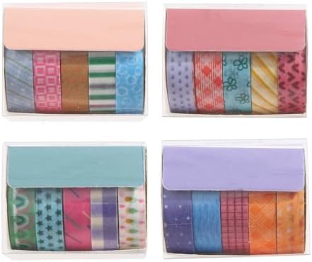 YUBBAEX 20 Rolls Cute Washi Tape Set Kawaii Basic Patterns Masking Decorative Tapes for Arts, DIY Crafts, Journals, Planners, Scrapbooking, Wrapping (Color Pop)